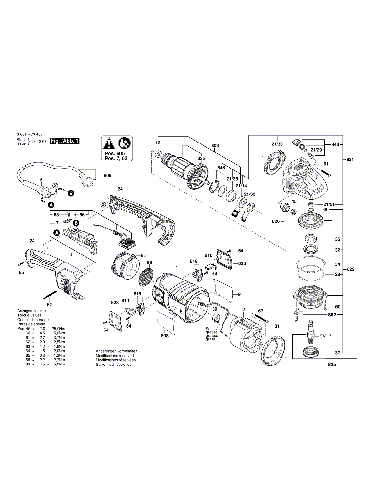 Vue éclatée Bosch GWS24-230PZ 3601HC3402#01