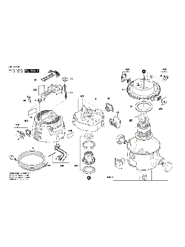 Vue éclatée Bosch GAS1200L 3601J7B0W1#01