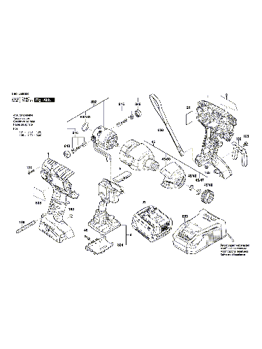 Vue éclatée Bosch GDX14,4V-LI 3601JB8000#01