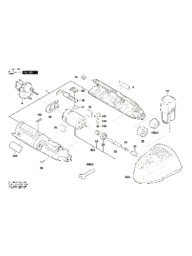 Vue éclatée Bosch GRO12V-35 3601JC5001#01