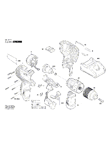 Vue éclatée Bosch GSR12V-30 3601JG9001#01