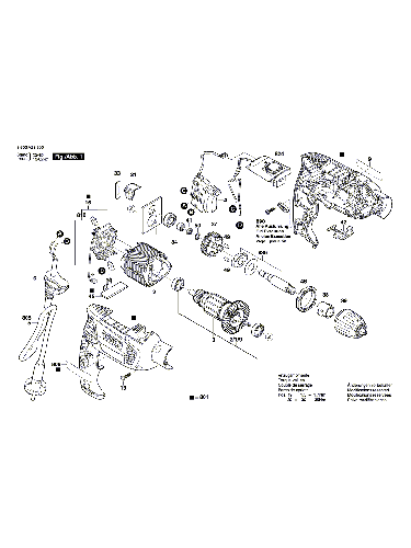 Vue éclatée Bosch PSB750RCE 3603A28500#01