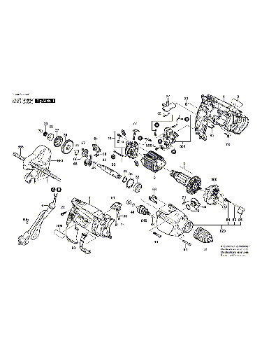 Vue éclatée Bosch PSB700-2RE 3603A72500#01