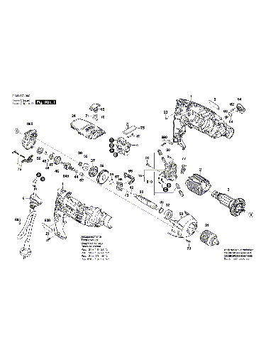 Vue éclatée Bosch PSB850-2RE 3603A73003#01