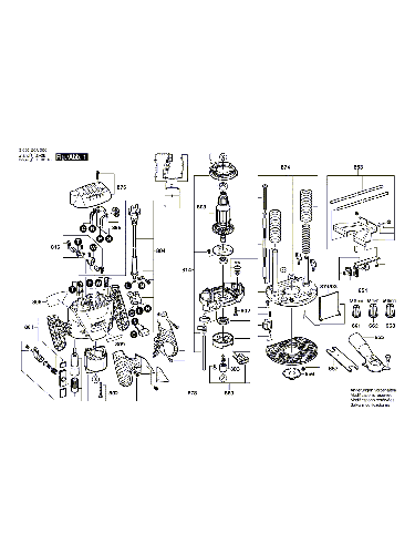 Vue éclatée Bosch POF1100AE 3603B6A000#01