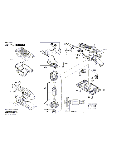 Vue éclatée Bosch PSS200A 3603C40001#01