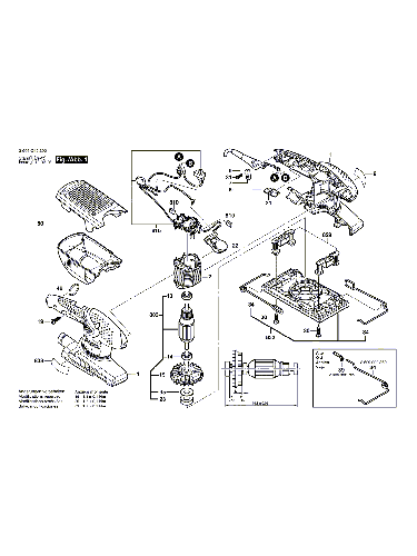 Vue éclatée Bosch PSS250AE 3603C40200#01