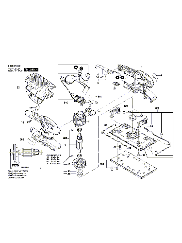 Vue éclatée Bosch PSS300AE 3603C40300#01