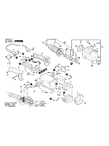Vue éclatée Bosch PWS20-230J 3603C59V00#01