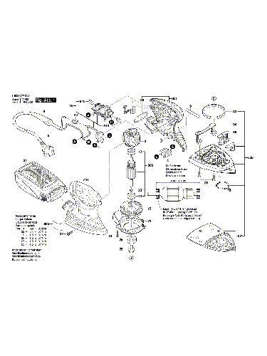 Vue éclatée Bosch PSM160A 3603C77001#01