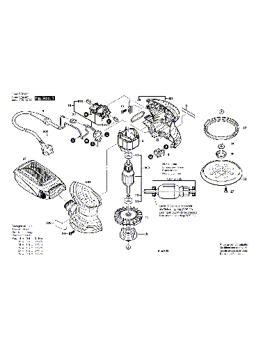 Vue éclatée Bosch PEX220A 3603C78000#01