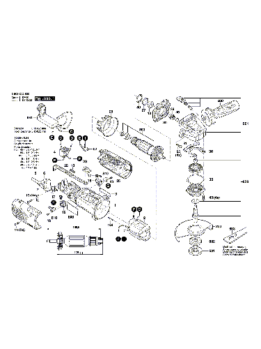 Vue éclatée Bosch PWS1000-125CE 3603CA2800#01