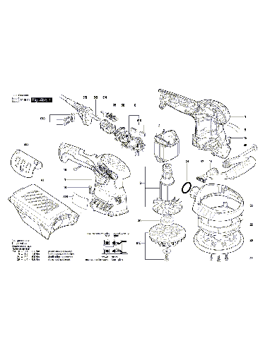 Vue éclatée Bosch PEX4000AE 3603CA4002#01