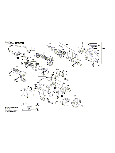 Vue éclatée Bosch PWS2000-230JE 3603CC6001#01