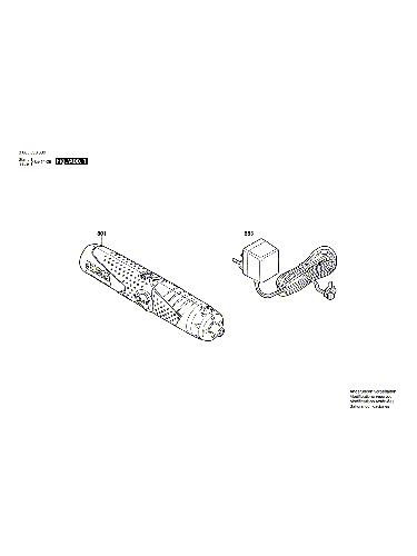 Vue éclatée Bosch PSR2,4V 3603J38600#01