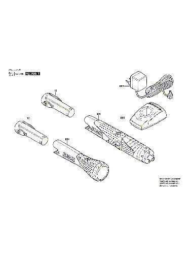 Vue éclatée Bosch PSR3,6V 3603J38700#01
