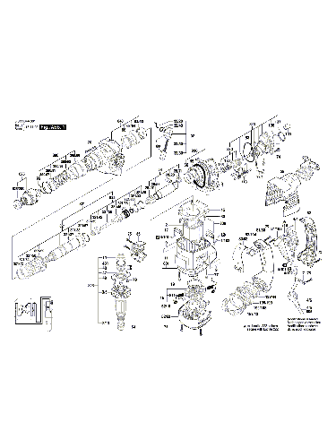 Vue éclatée Bosch GBH3000 3611B4A007#01