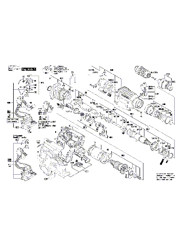 PIECES  DETACHEES MARTEAU PERFORATEUR SANS FILS  BOSCH GBH 36 VF-LI