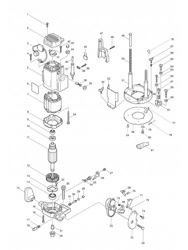 Vue éclatée Makita 3612C#01