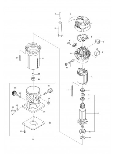 Vue éclatée Makita 3711#01