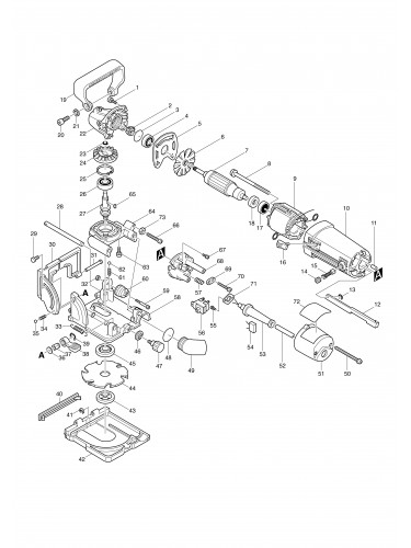 Vue éclatée Makita 3901#01
