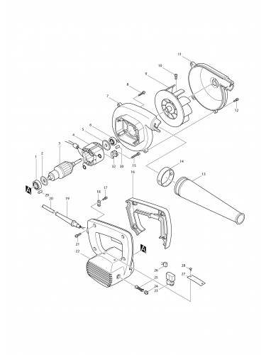 Vue éclatée Makita 4014NV#01