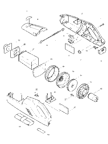 PIECES  DETACHEES ASPIRATEUR MAKITA 4072D