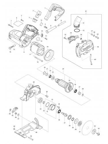 Vue éclatée Makita 4100KB#01