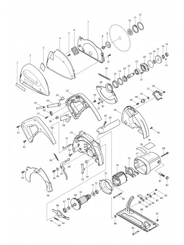 Vue éclatée Makita 4131#01