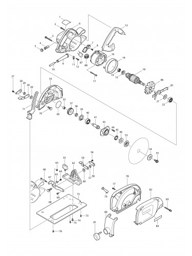 Vue éclatée Makita 4157KB#01