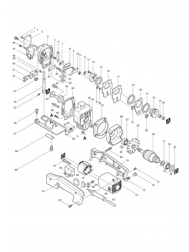 Vue éclatée Makita 4301BV#01