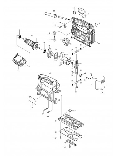 Vue éclatée Makita 4327#01