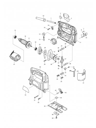Vue éclatée Makita 4328#01