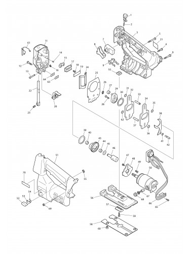 Vue éclatée Makita 4331D#01