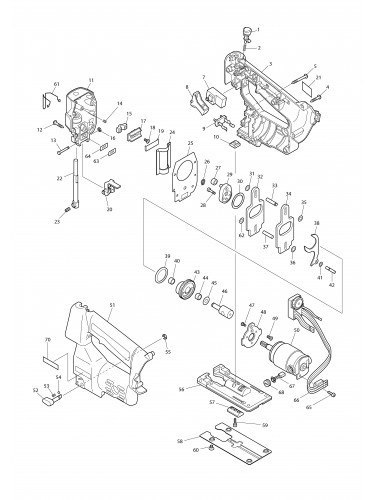 Vue éclatée Makita 4333D#01
