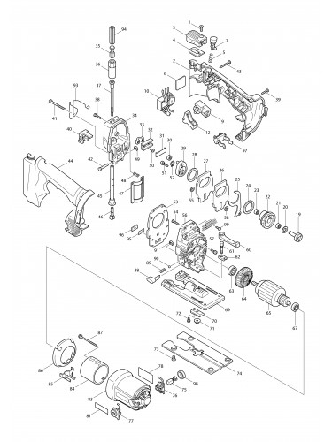 Vue éclatée Makita 4334D#01