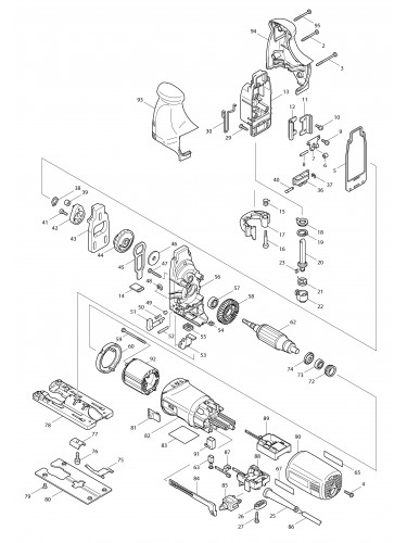 Vue éclatée Makita 4341T#01