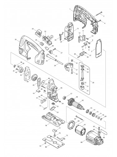 Vue éclatée Makita 4350CT#01
