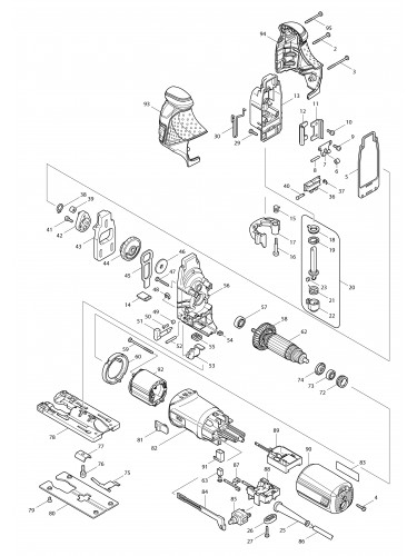Vue éclatée Makita 4351T#01