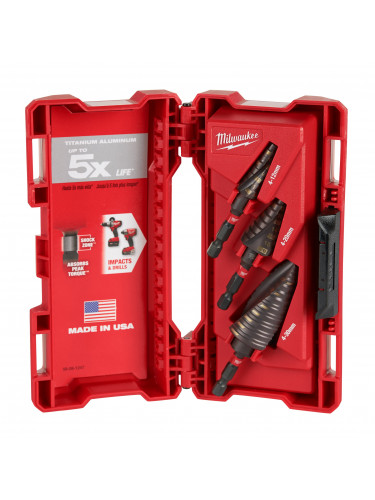 FORETS ÉTAGÉS SHOCKWAVE SHW STEP DRILL SET (3PC) MILWAUKEE
