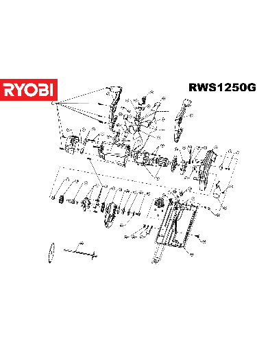PIECES DETACHEES SCIE CIRCULAIRE RYOBIRWS1250G 4000444014
