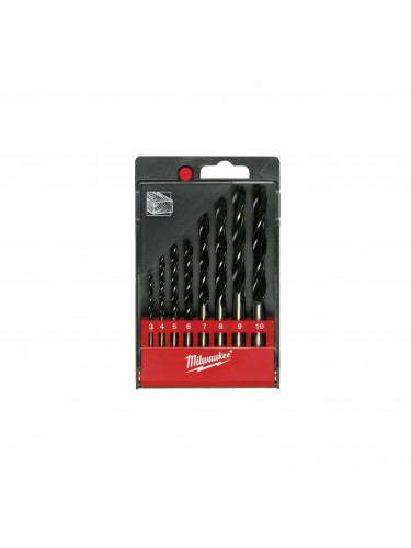 BRAD POINT DRILLS / DIN 7487 E / SETS BP SET - 8 PCS MILWAUKEE