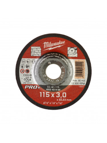 DISQUES À TRONÇONNER POUR LA PIERRE PRO+ MILWAUKEE