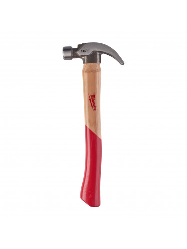 MARTEAU À GRIFFES COURBES HICKORY HICKORY CURVED CLAW HAMMER 16OZ / 450G MILWAUKEE