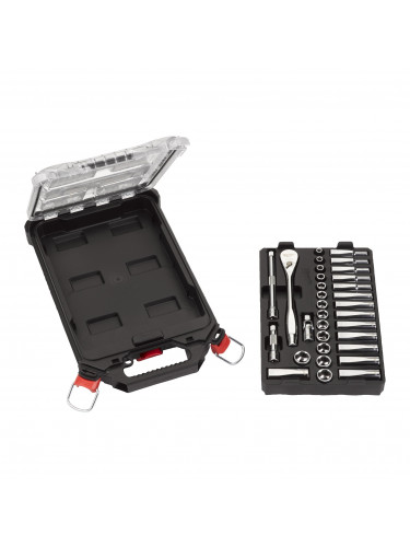 SET DE DOUILLES À CLIQUET 3/8" METRIC 32 PC RATCHET & SOCKET PACKOUT SET MILWAUKEE