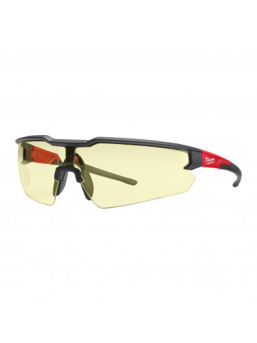 LUNETTES DE SÉCURITÉ CLAIRES ANTI-BUÉE & ANTI-RAYURE ENHANCED SAFETY GLASSES YELLOW - 1PC MILWAUKEE