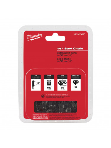 CHAÎNE DE REMPLACEMENT POUR TRONÇONNEUSE 35 CM/ 14" SAW CHAIN 3/8" X 1.1 M18 FCHS35 MILWAUKEE