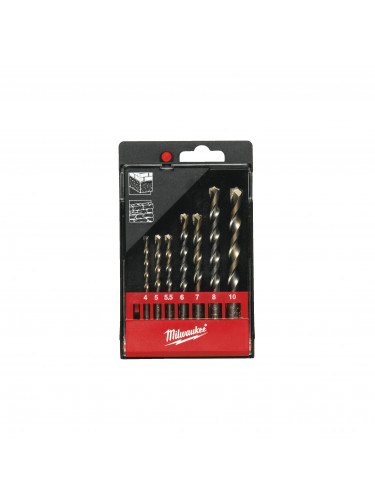 FORETS À BÉTON - TIGE RONDE CDB 8 PC SET 2 MILWAUKEE