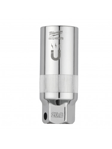 DOUILLE À BOUGIE MAGNÉTIQUE ⅜″ 3/8” DRIVE 20.8MM MAGNETIC SPARK PLUG SOCKET MILWAUKEE