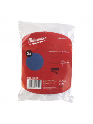 ACCESSOIRES DE POLISSAGE PREMIUM SPONGE BLUE ULTRA FINE 140 / 20 MM - 2 PC MILWAUKEE